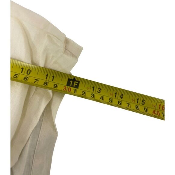 Zara Home Womens Shorts S Small Cream Linen Blend Drawstring Elastic Waist NWT - Picture 5 of 6